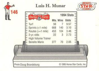 1995 Jockey Star #146 Luis H. Munar Back